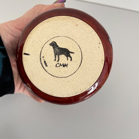 Handcrafted Drip Ash Glaze Pottery Mini Croc with lid - Picture 5 of 5